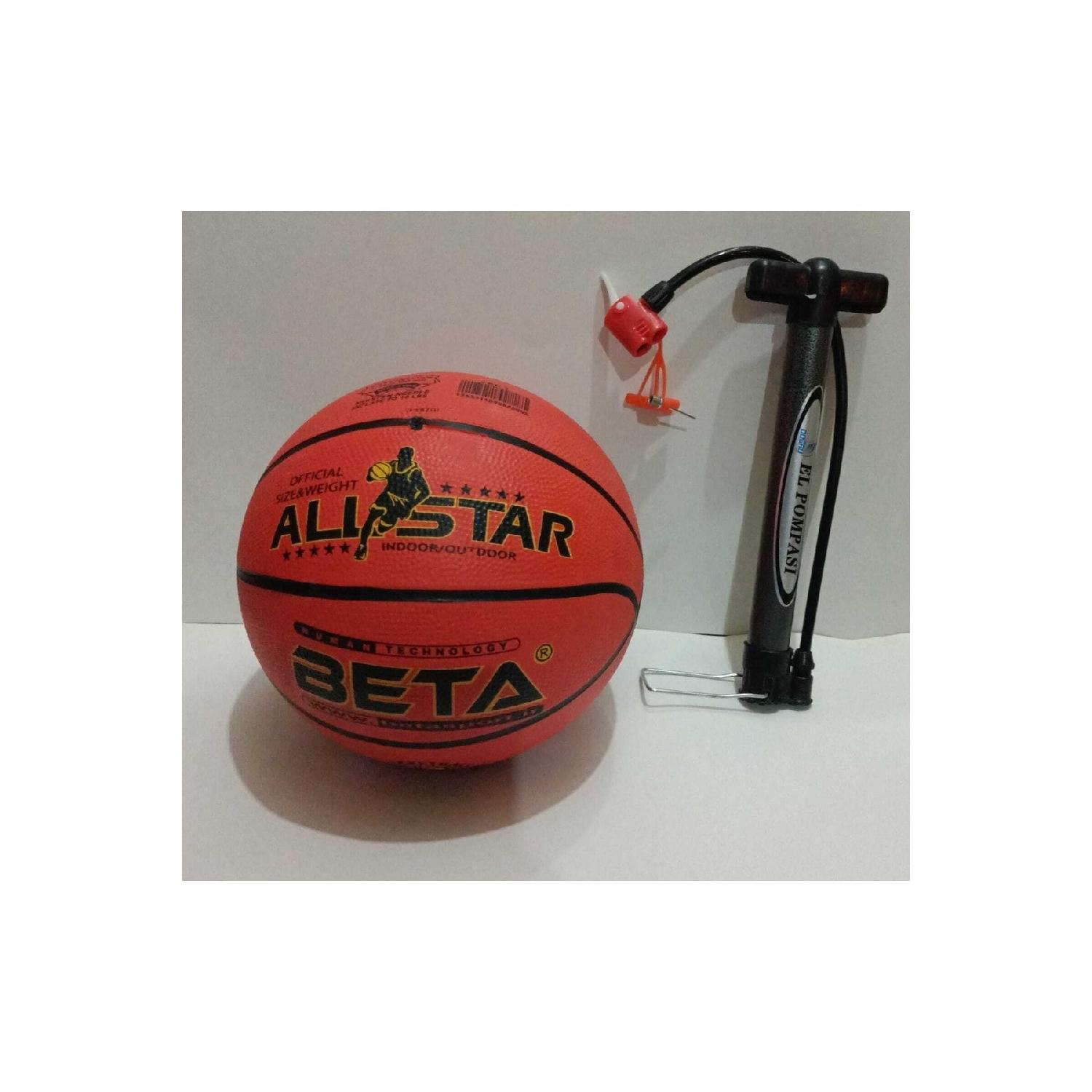 Баскетбольный мяч и качественный инфляционный насос